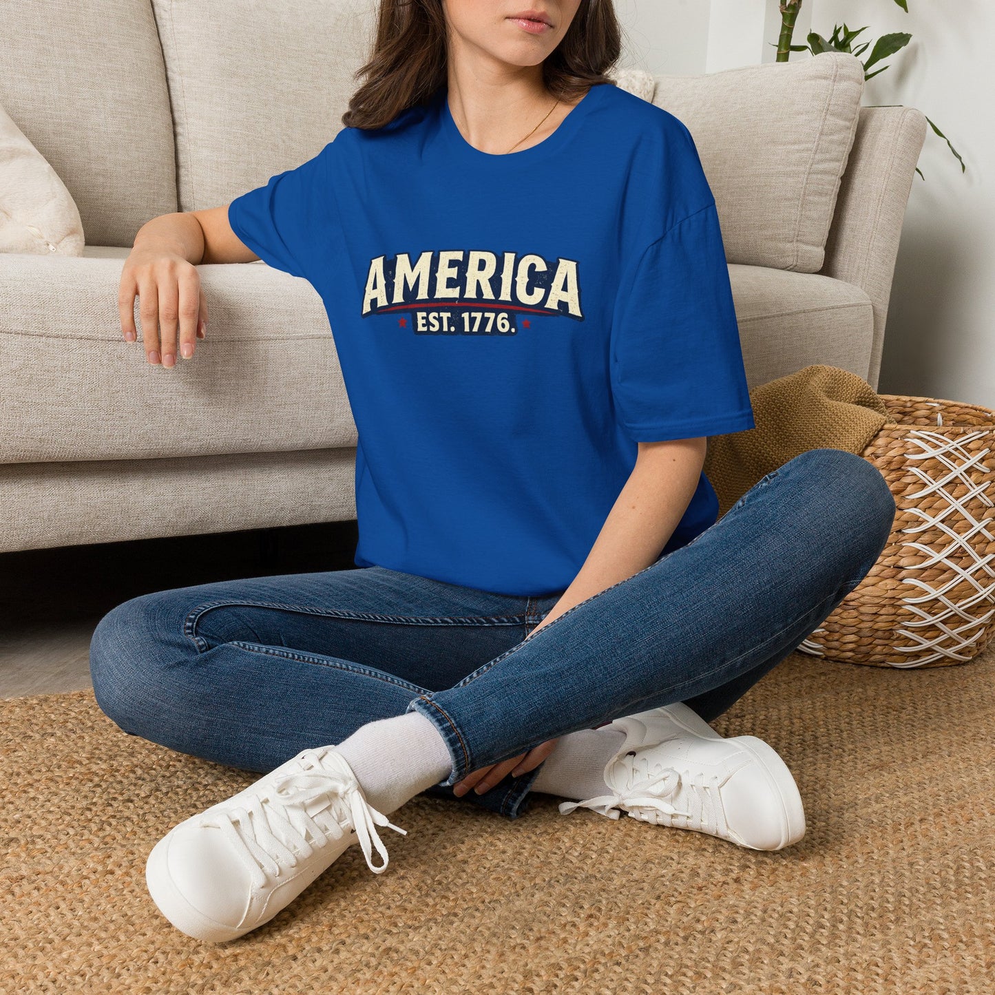 America EST. 1776 T-Shirt — Vintage Patriotic USA Tee