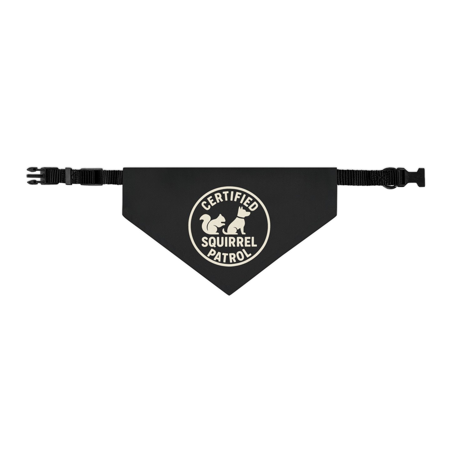 Certified Squirrel Patrol Pet Bandana, Dog Accessory, Fun Canine Gear, Pet Lover Gift, Dog Walker Fashion
