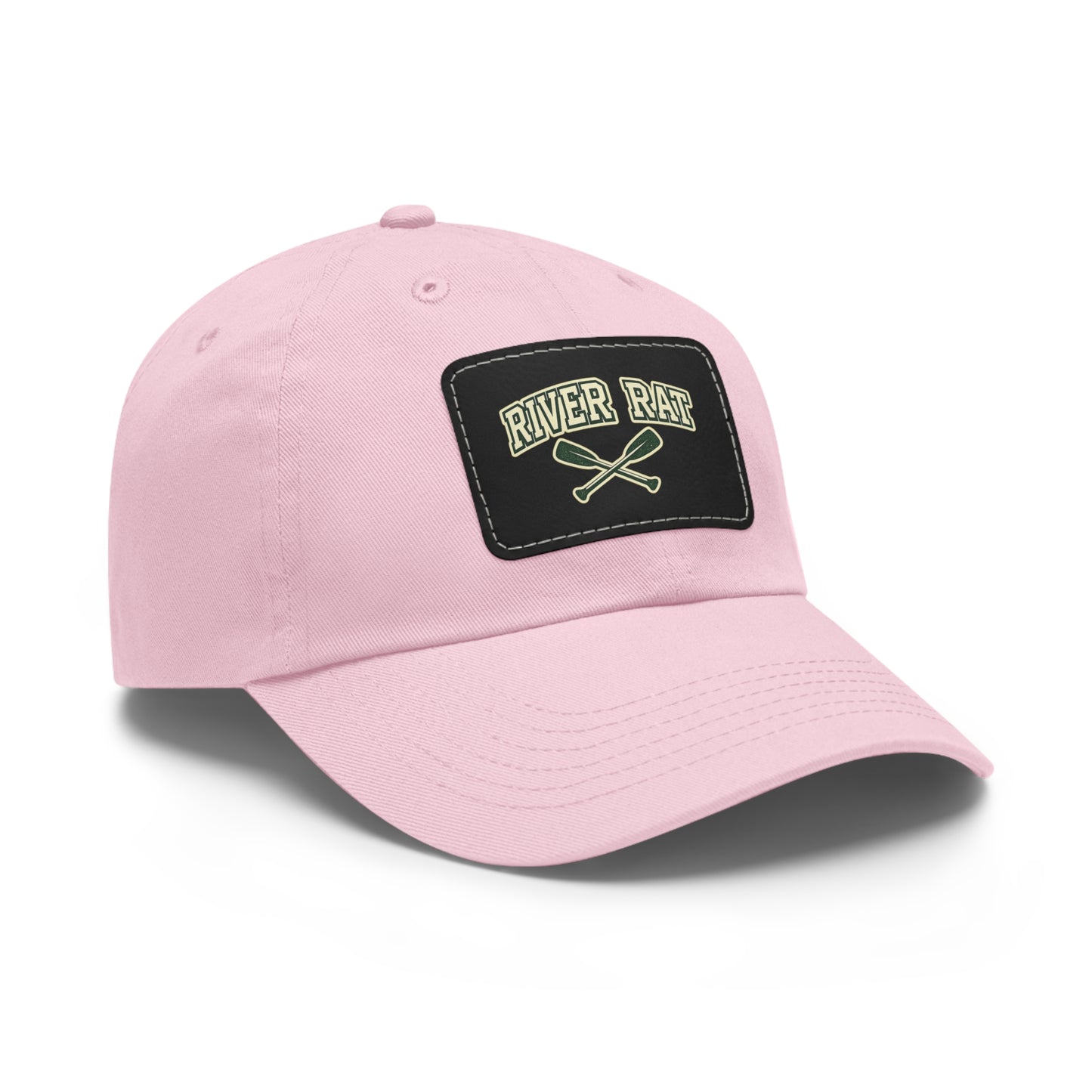 River Rat Leather Patch Hat — Fishing & River Life Cap