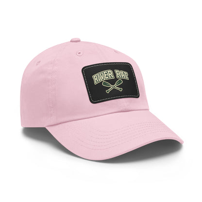 River Rat Leather Patch Hat — Fishing & River Life Cap