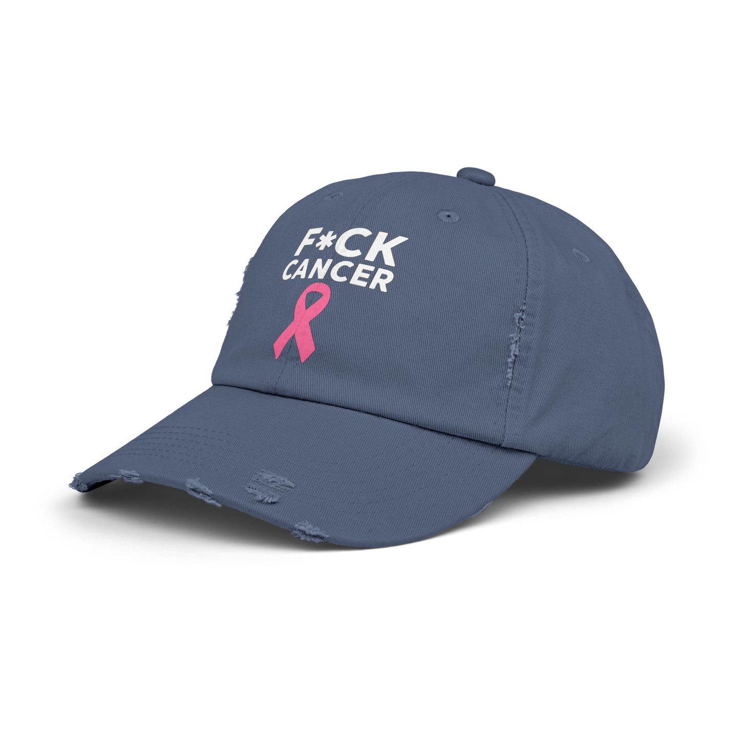 Unisex Distressed “F*ck Cancer” Cap
