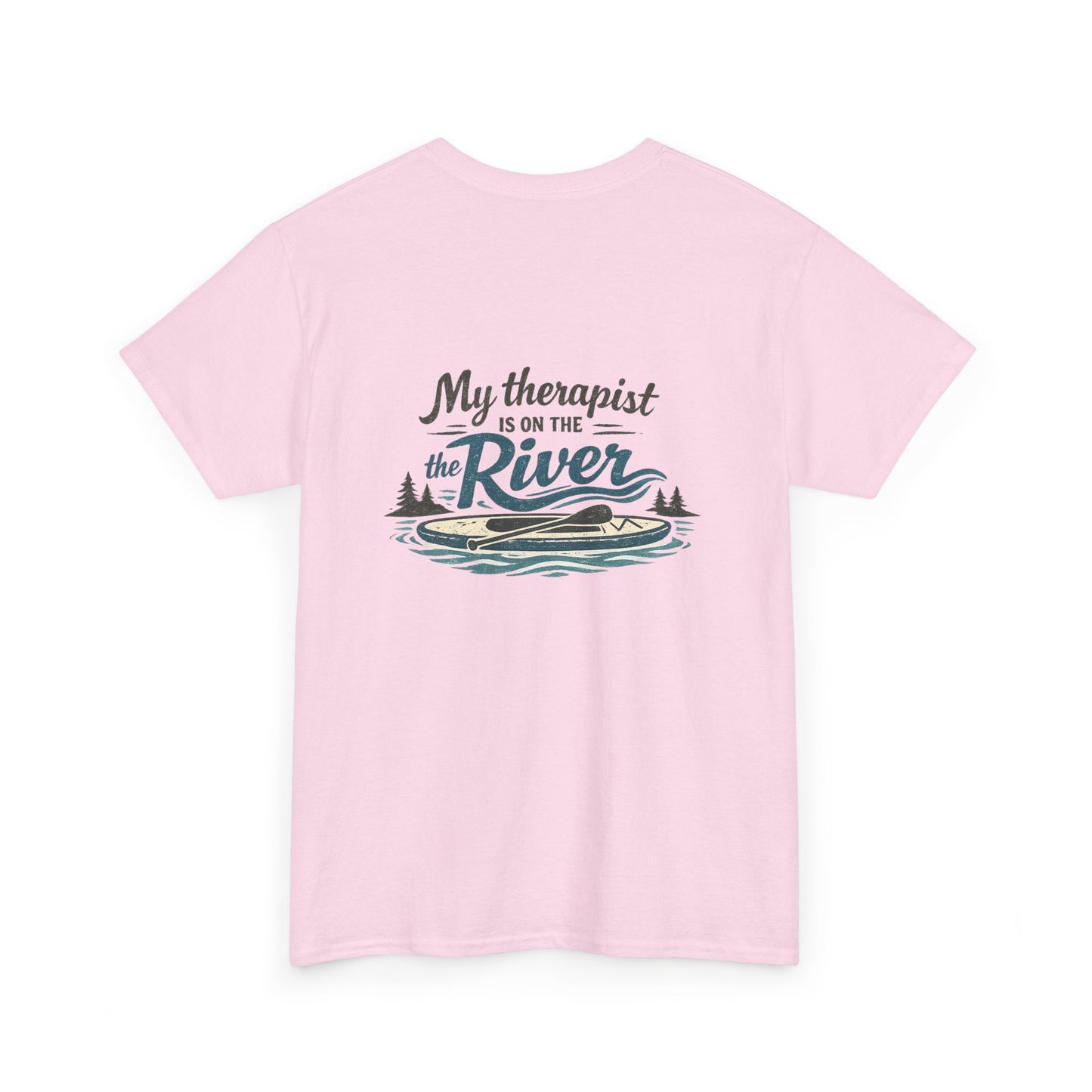 River Therapy T‑Shirt — "My Therapist Is on the River" Outdoor Fishing Tee