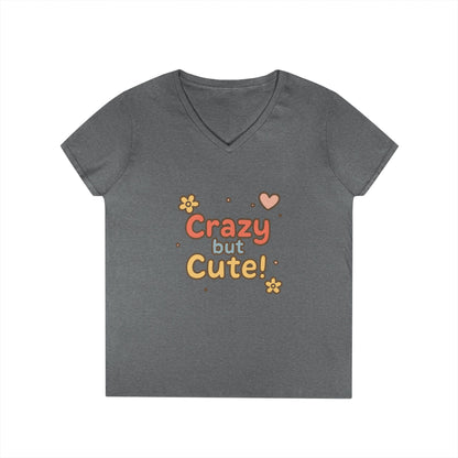 Crazy but Cute!” V-Neck T-shirt