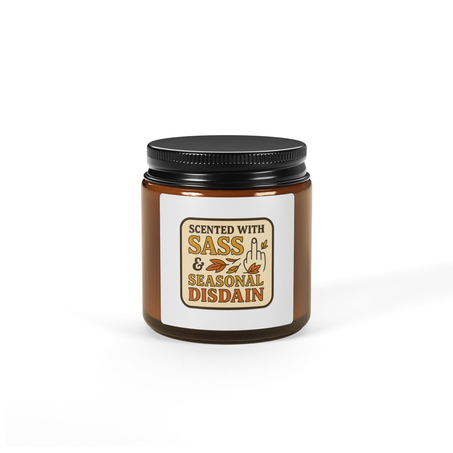 Scented Soy Candle with Sass & Seasonal Disdain
