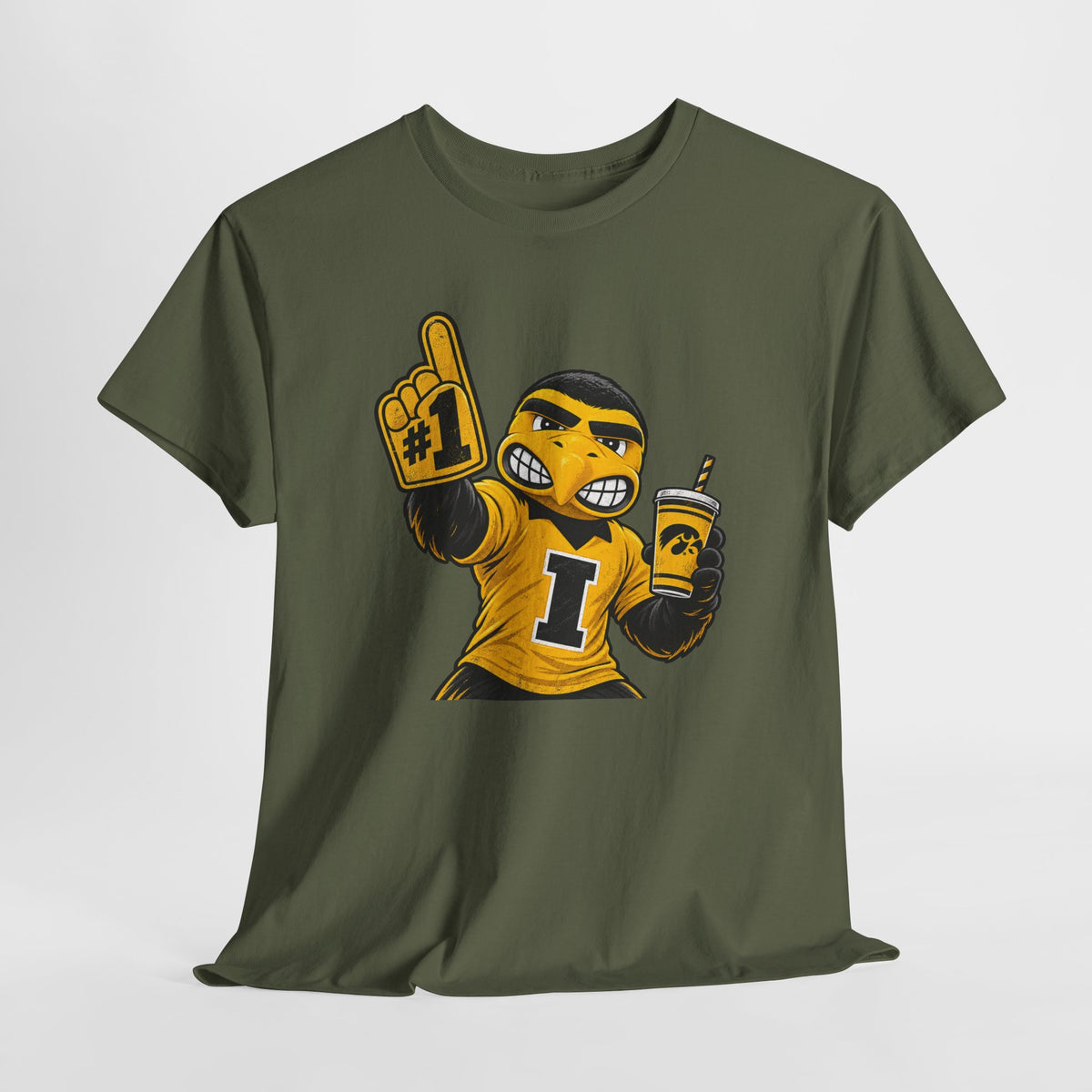 Mascot Fan T-Shirt — #1 Foam Finger Cheerleader Design