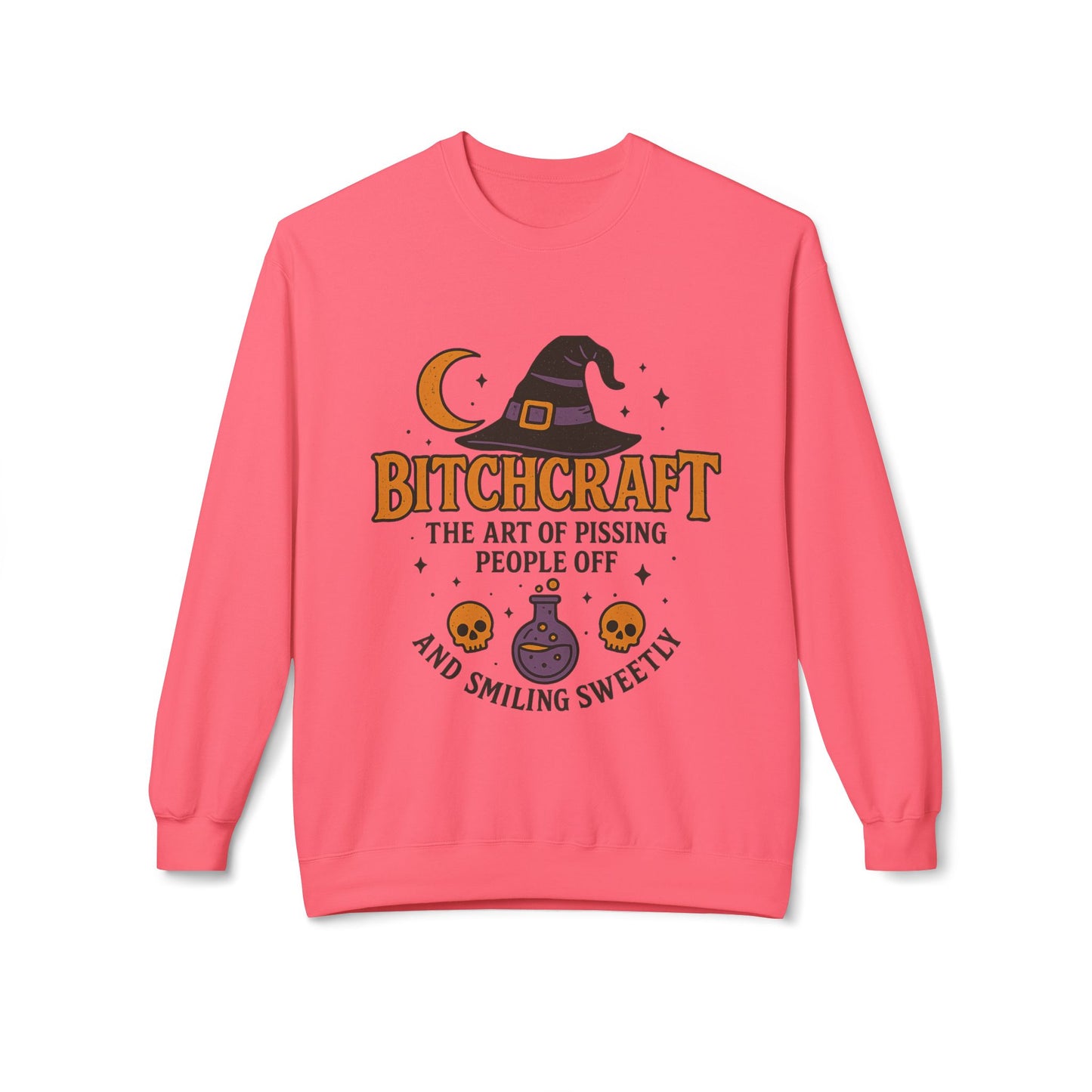 Bitchcraft Fleece Sweatshirt, Witchy Halloween Apparel