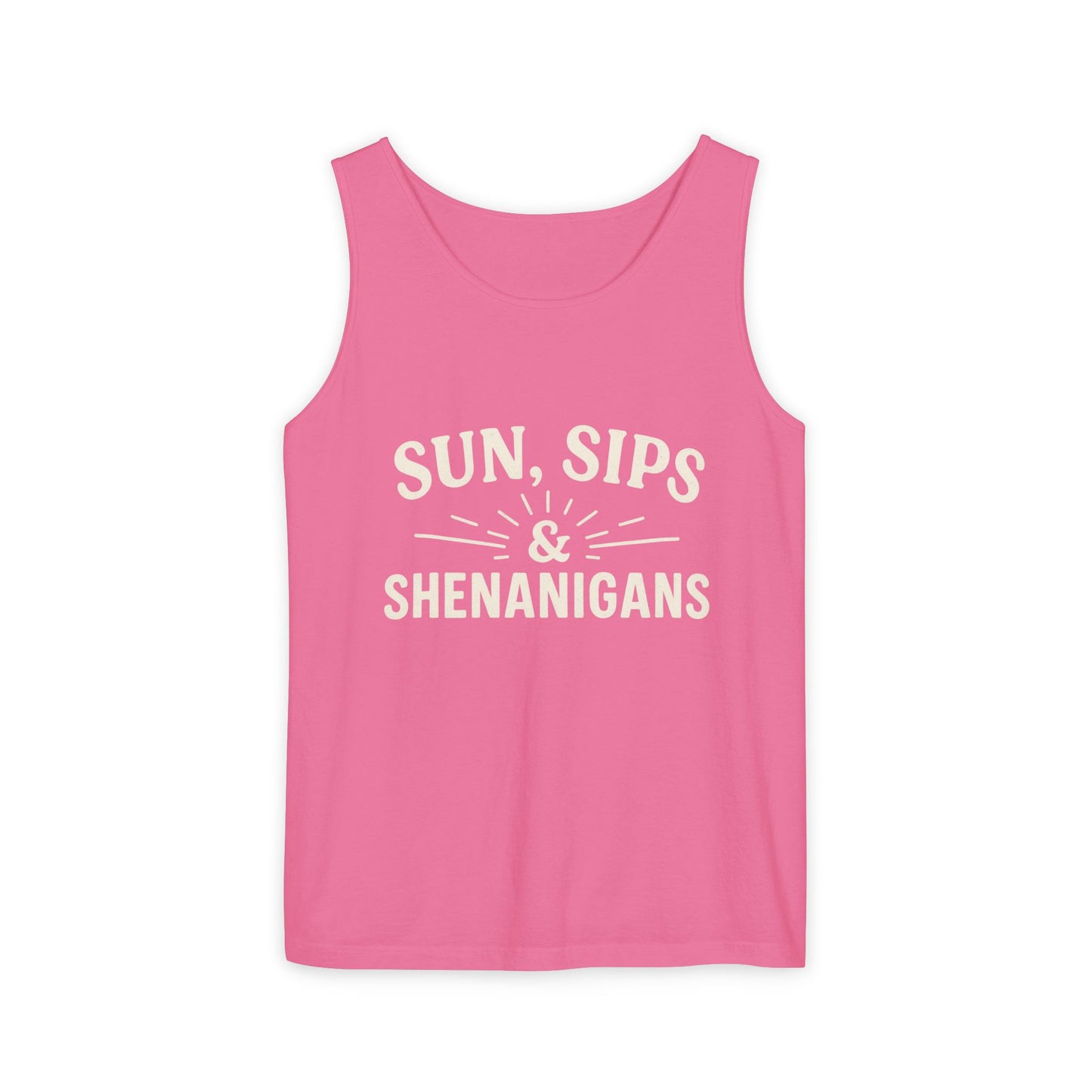 Sun, Sips & Shenanigans Tank Top, Summer Apparel, Casual Wear, Beach Day Outfit