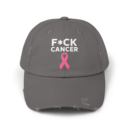 Unisex Distressed “F*ck Cancer” Cap