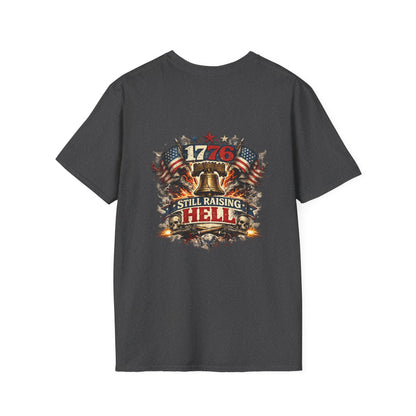 America 1776 T-Shirt — '1776 Still Raising Hell' Patriotic Liberty Bell Tee