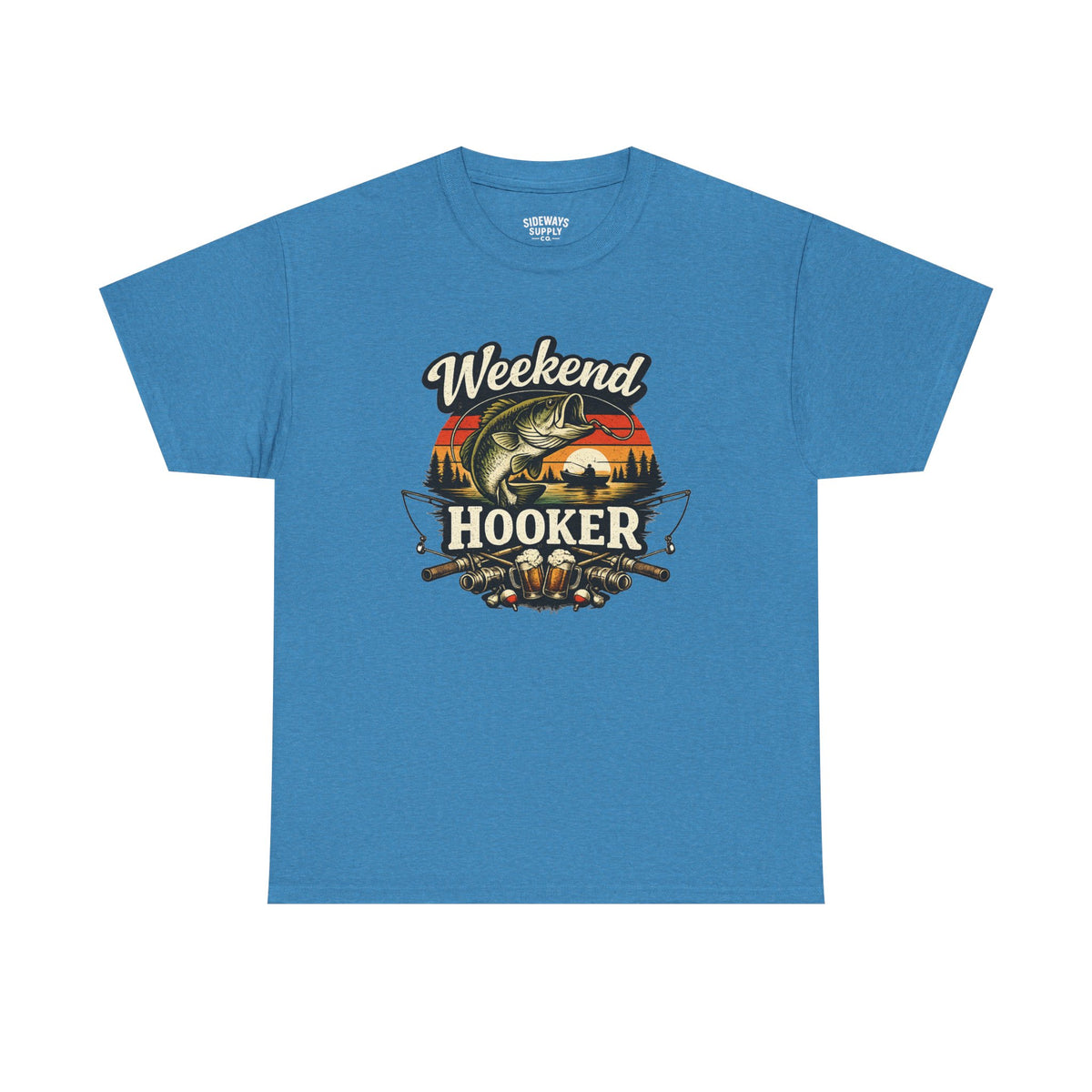Weekend Hooker Fishing Tee — Unisex Bass Angler Graphic T-Shirt
