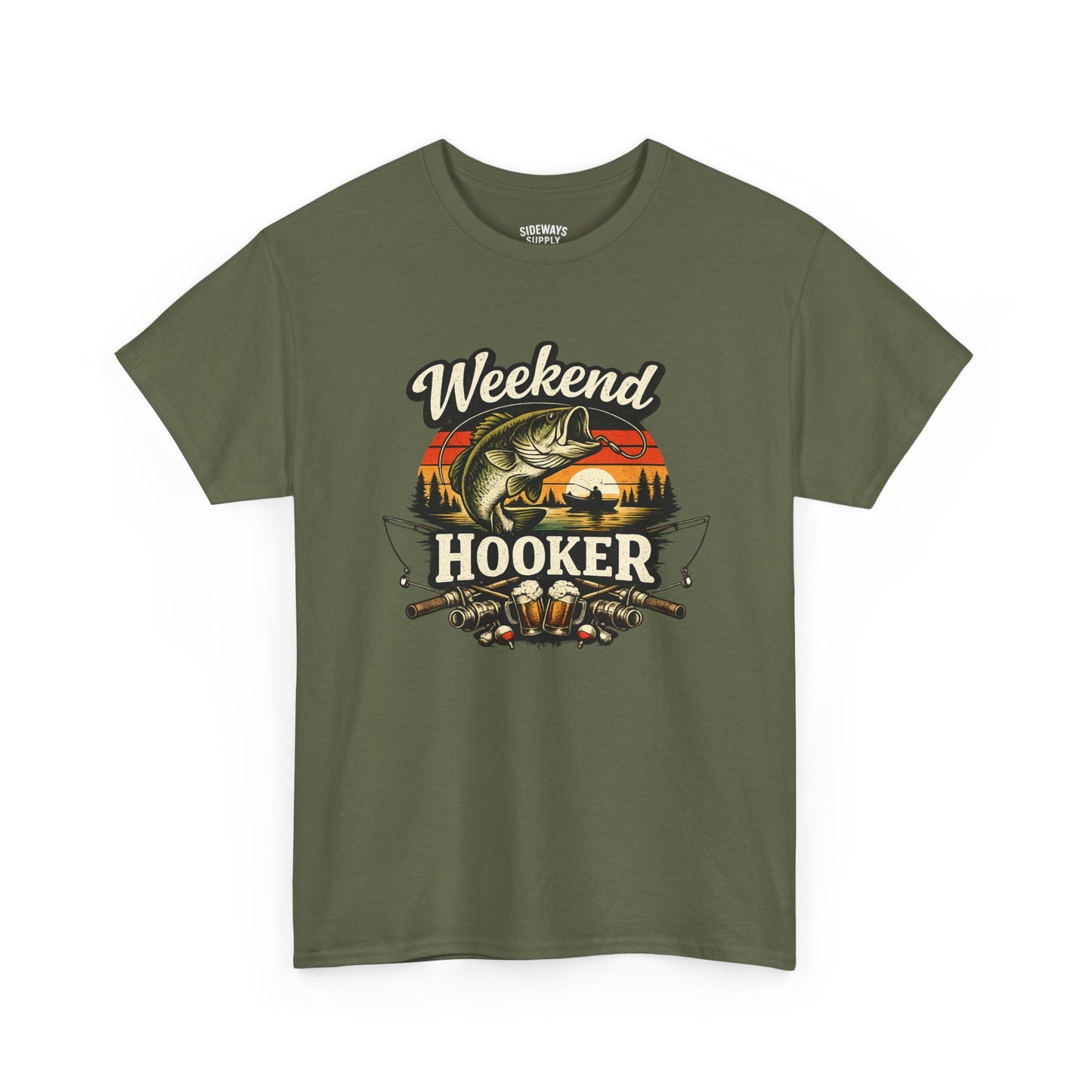 Weekend Hooker Fishing Tee — Unisex Bass Angler Graphic T-Shirt