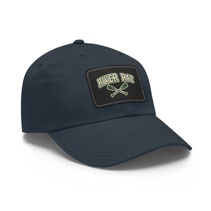 River Rat Leather Patch Hat — Fishing & River Life Cap