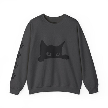 Whimsical Cat Sweatshirt - Cozy Crewneck