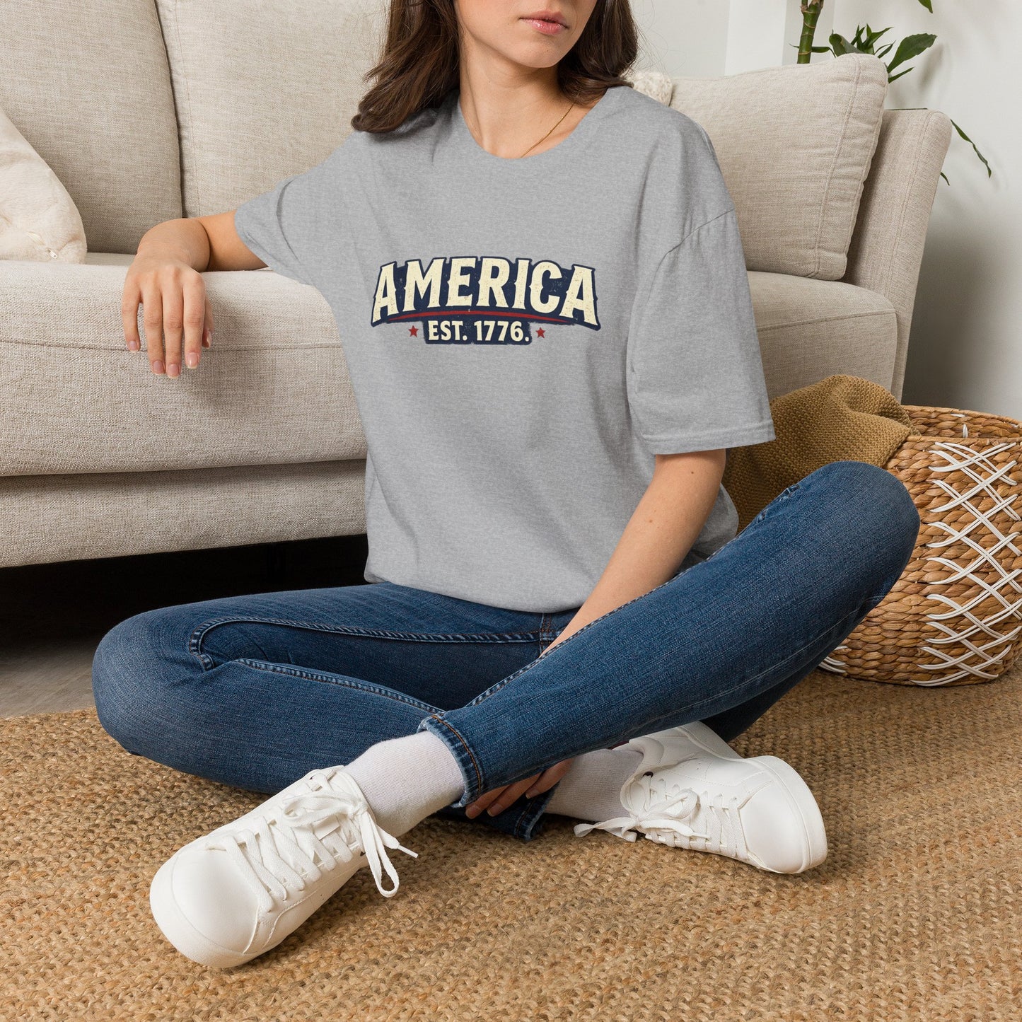 America EST. 1776 T-Shirt — Vintage Patriotic USA Tee