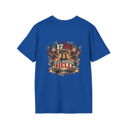 America 1776 T-Shirt — '1776 Still Raising Hell' Patriotic Liberty Bell Tee