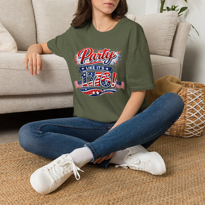 T-Shirt — "Party Like It's 1776!" Patriotic 4th of July Tee