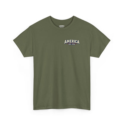 Freedom Downriver Graphic Tee — "America The Free" Patriotic T-Shirt