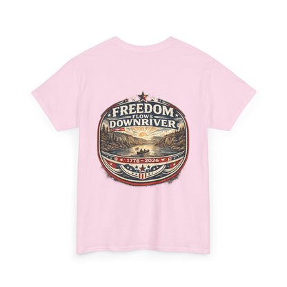 Freedom Downriver Graphic Tee — "America The Free" Patriotic T-Shirt