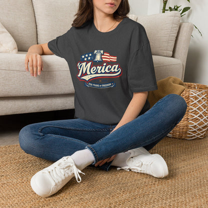 Merica Liberty Flag T-Shirt — Vintage Patriotic Fourth of July Tee