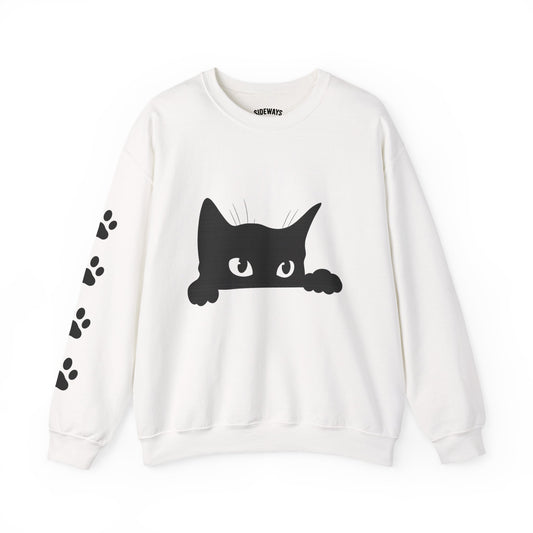 Whimsical Cat Sweatshirt - Cozy Crewneck