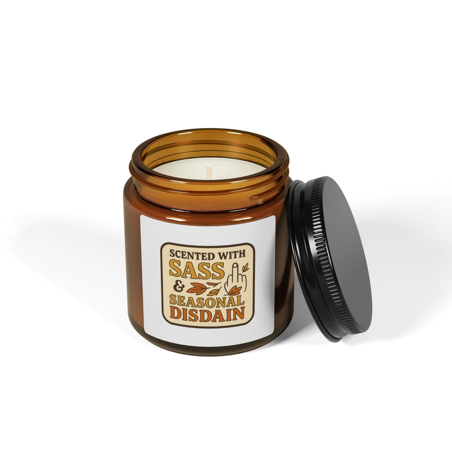 Scented Soy Candle with Sass & Seasonal Disdain