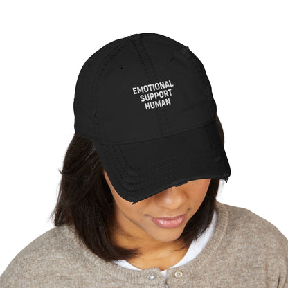 Emotional Support Dad Hat, Distressed Cap