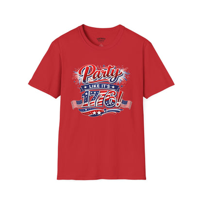 T-Shirt — "Party Like It's 1776!" Patriotic 4th of July Tee