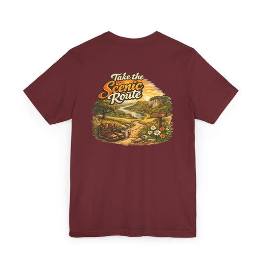 Take the Scenic Route T-Shirt — Vintage Nature Roadtrip Graphic Tee