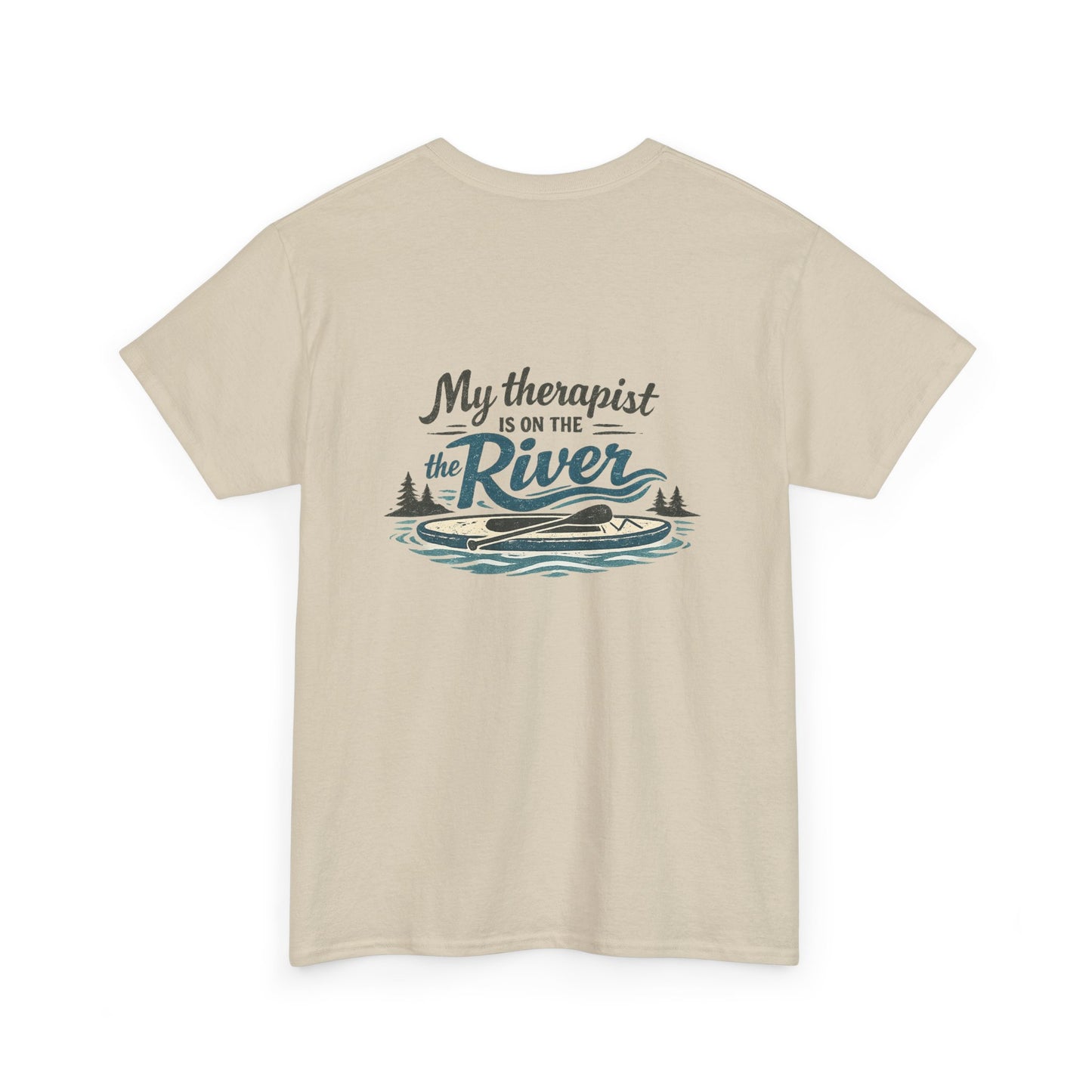 River Therapy T‑Shirt — "My Therapist Is on the River" Outdoor Fishing Tee