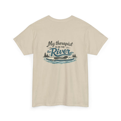 River Therapy T‑Shirt — "My Therapist Is on the River" Outdoor Fishing Tee