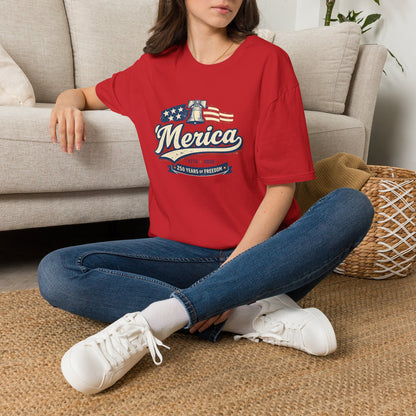 Merica Liberty Flag T-Shirt — Vintage Patriotic Fourth of July Tee