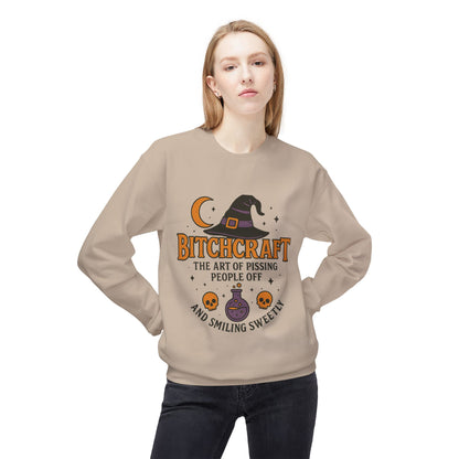 Bitchcraft Fleece Sweatshirt, Witchy Halloween Apparel