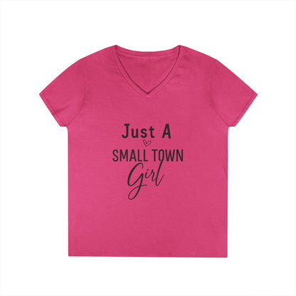 Just a Small Town Girl | V-Neck T-Shirt Rooted in charm. Ready for anything. 🌾