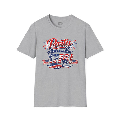 T-Shirt — "Party Like It's 1776!" Patriotic 4th of July Tee