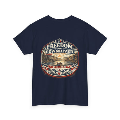 Freedom Downriver Graphic Tee — "America The Free" Patriotic T-Shirt