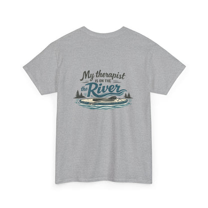 River Therapy T‑Shirt — "My Therapist Is on the River" Outdoor Fishing Tee