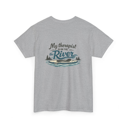 River Therapy T‑Shirt — "My Therapist Is on the River" Outdoor Fishing Tee