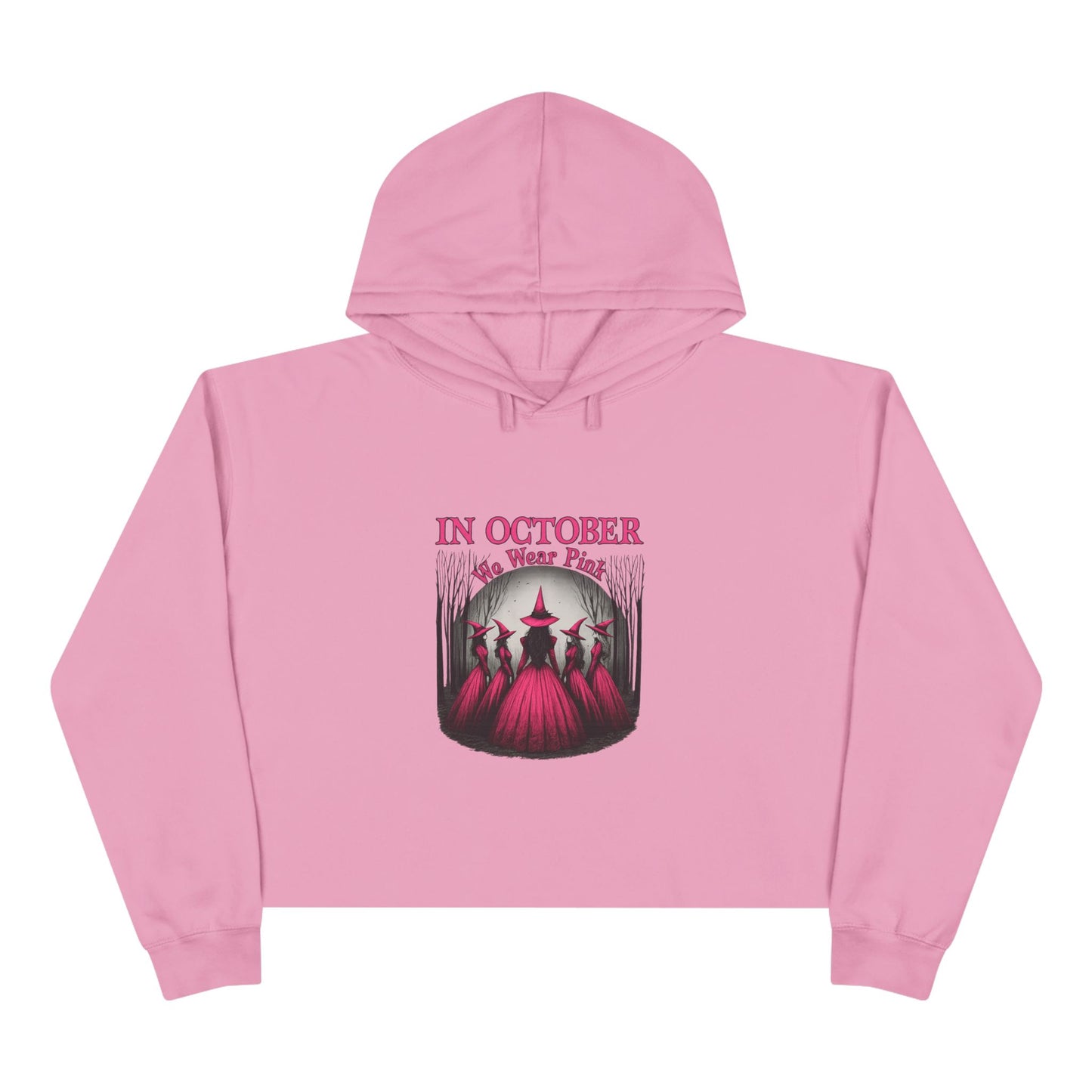 🎀🎃 October Vibes Crop Hoodie – Spooky Season Meets Strong AF 👻💪