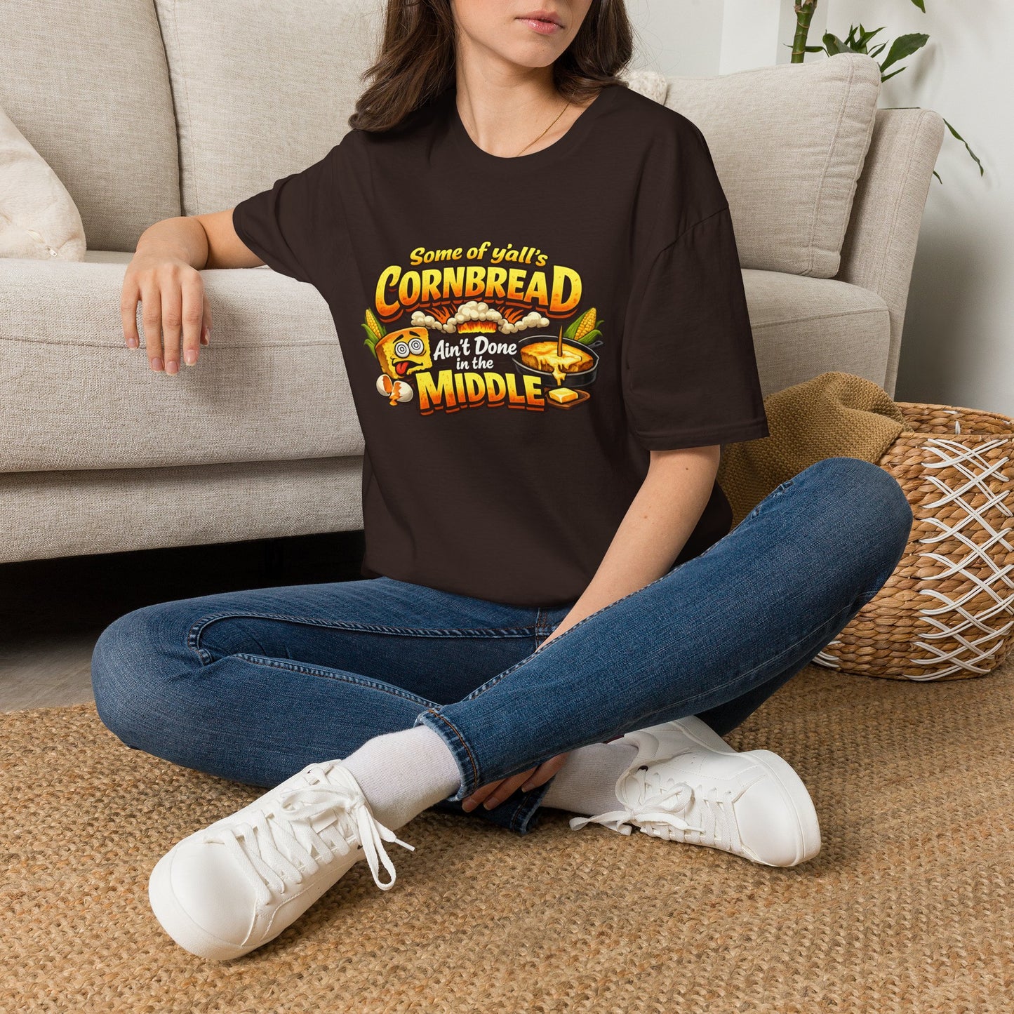 "Some of y'all's Cornbread Ain't Done in the Middle" Southern Cooking Tee