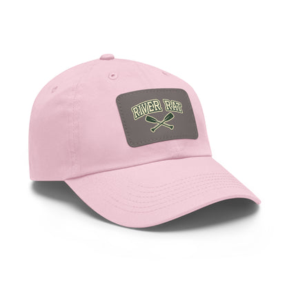 River Rat Leather Patch Hat — Fishing & River Life Cap