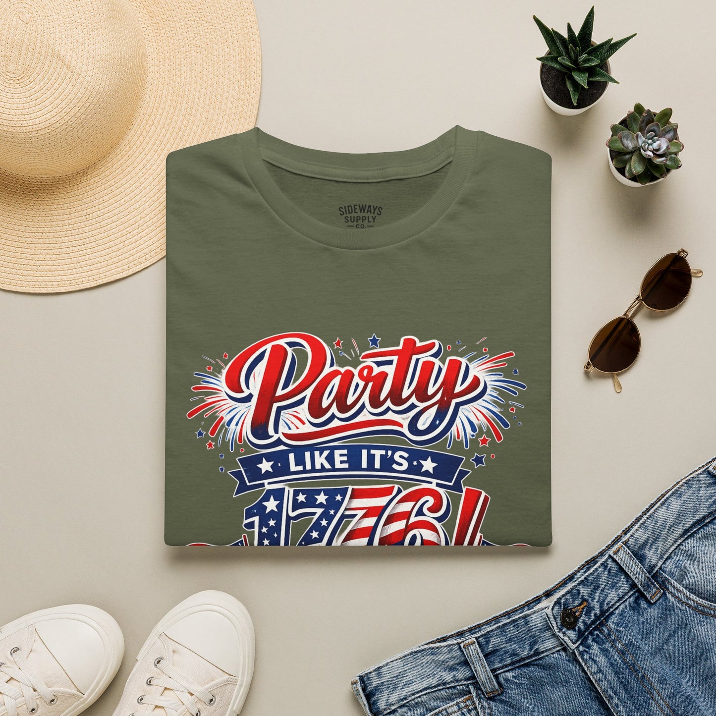 T-Shirt — "Party Like It's 1776!" Patriotic 4th of July Tee