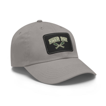 River Rat Leather Patch Hat — Fishing & River Life Cap