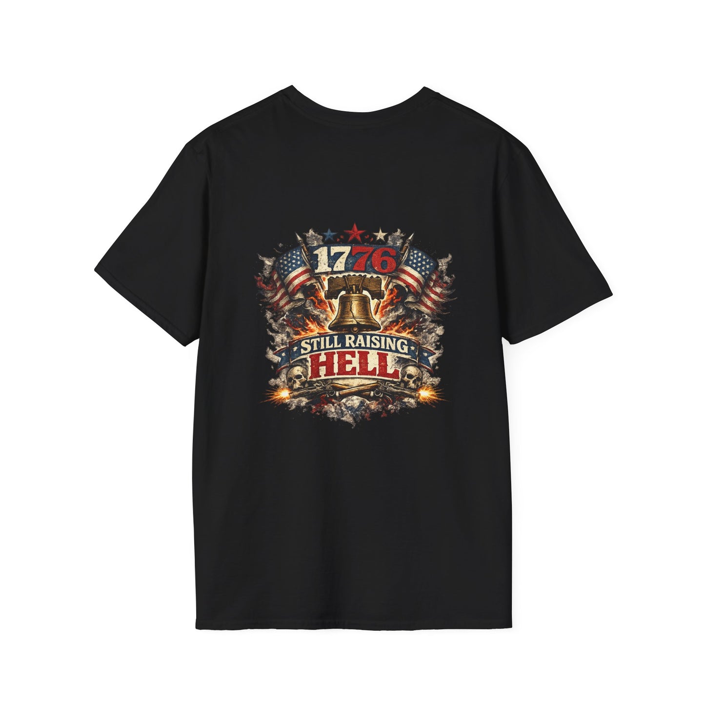America 1776 T-Shirt — '1776 Still Raising Hell' Patriotic Liberty Bell Tee