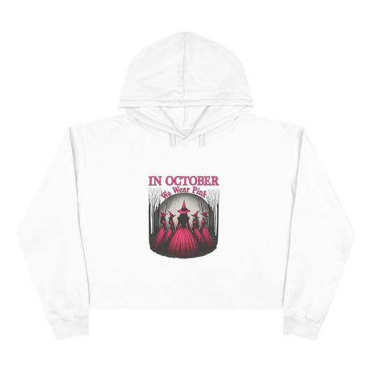 🎀🎃 October Vibes Crop Hoodie – Spooky Season Meets Strong AF 👻💪