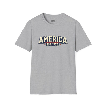 America EST. 1776 T-Shirt — Vintage Patriotic USA Tee