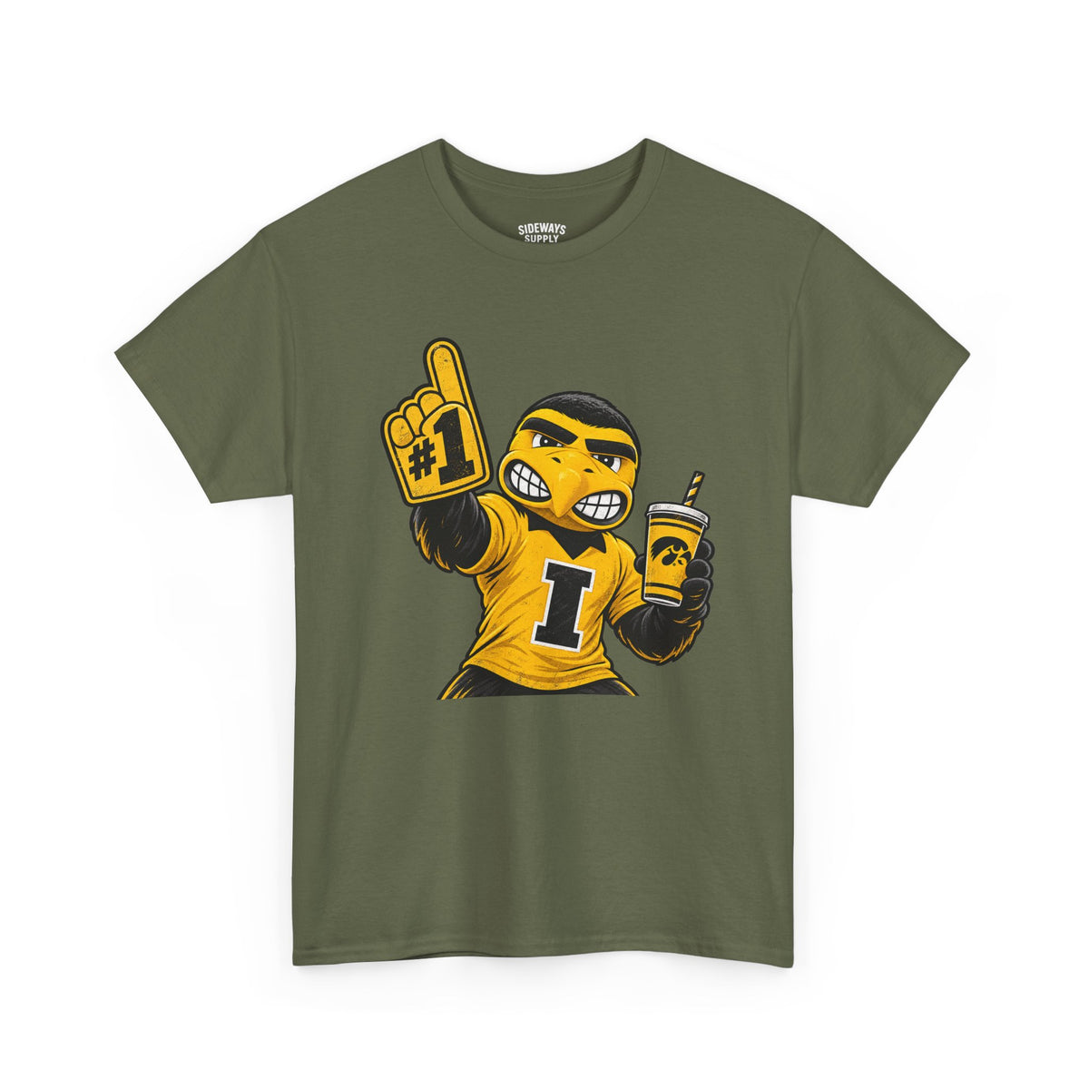 Mascot Fan T-Shirt — #1 Foam Finger Cheerleader Design