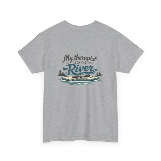 River Therapy T‑Shirt — "My Therapist Is on the River" Outdoor Fishing Tee