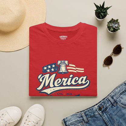 Merica Liberty Flag T-Shirt — Vintage Patriotic Fourth of July Tee