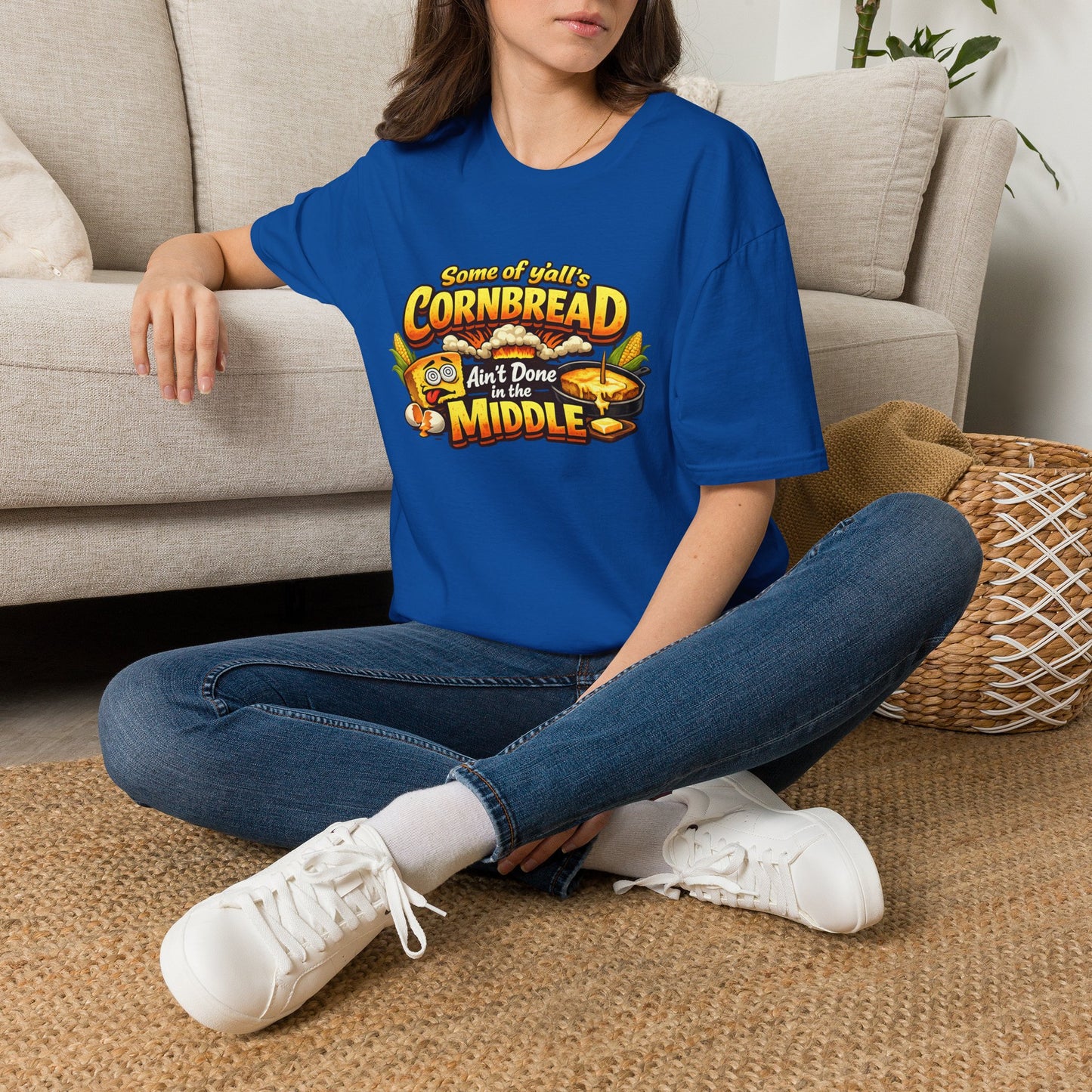 "Some of y'all's Cornbread Ain't Done in the Middle" Southern Cooking Tee