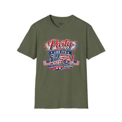 T-Shirt — "Party Like It's 1776!" Patriotic 4th of July Tee